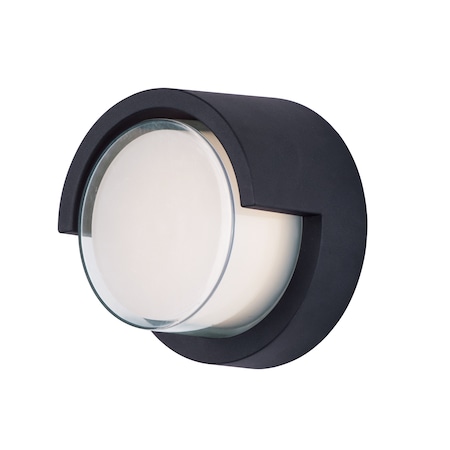 MAXIM Eyebrow 1-Light 6.75" Wide Black Outdoor Wall Sconce 86162BK